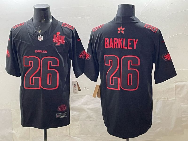 Men 2026 Philadelphia Eagles #26 Barkley Black 4th generations Nike Limited NFL Jersey 03